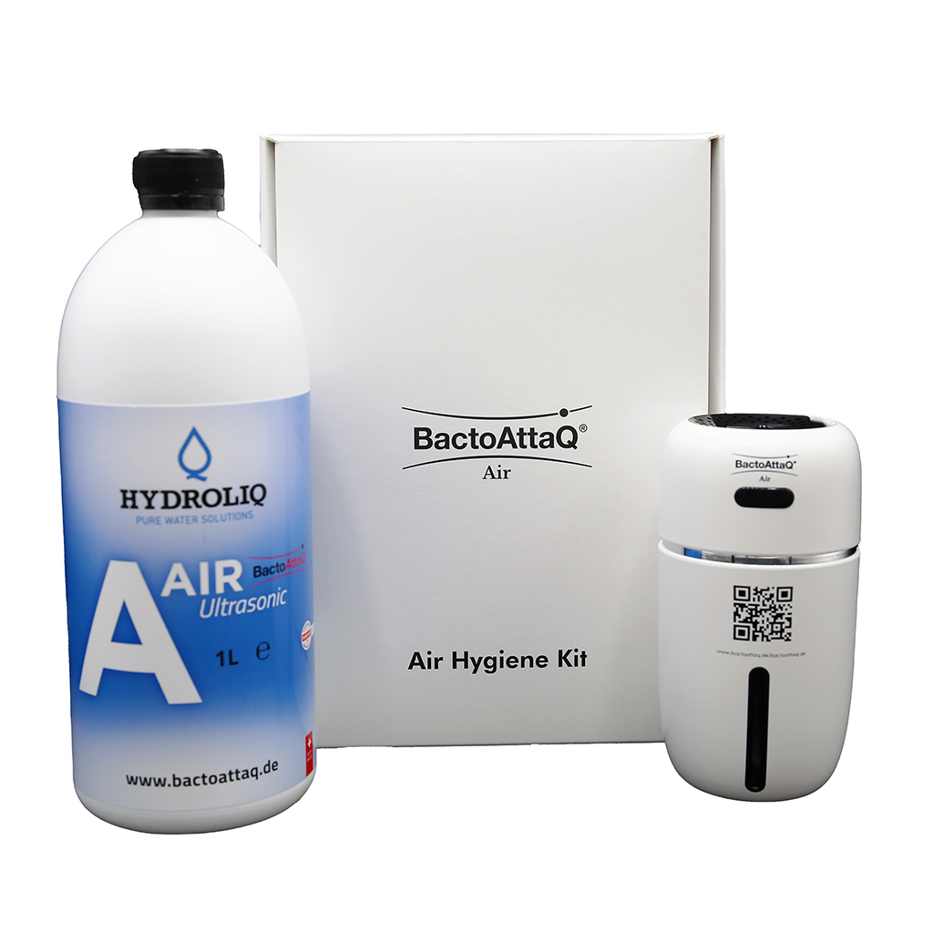 BactoAttaQ® Air Hygiene Kit Diffusor Weiß - Diffusor Starterpaket gegen Viren und Bakterien