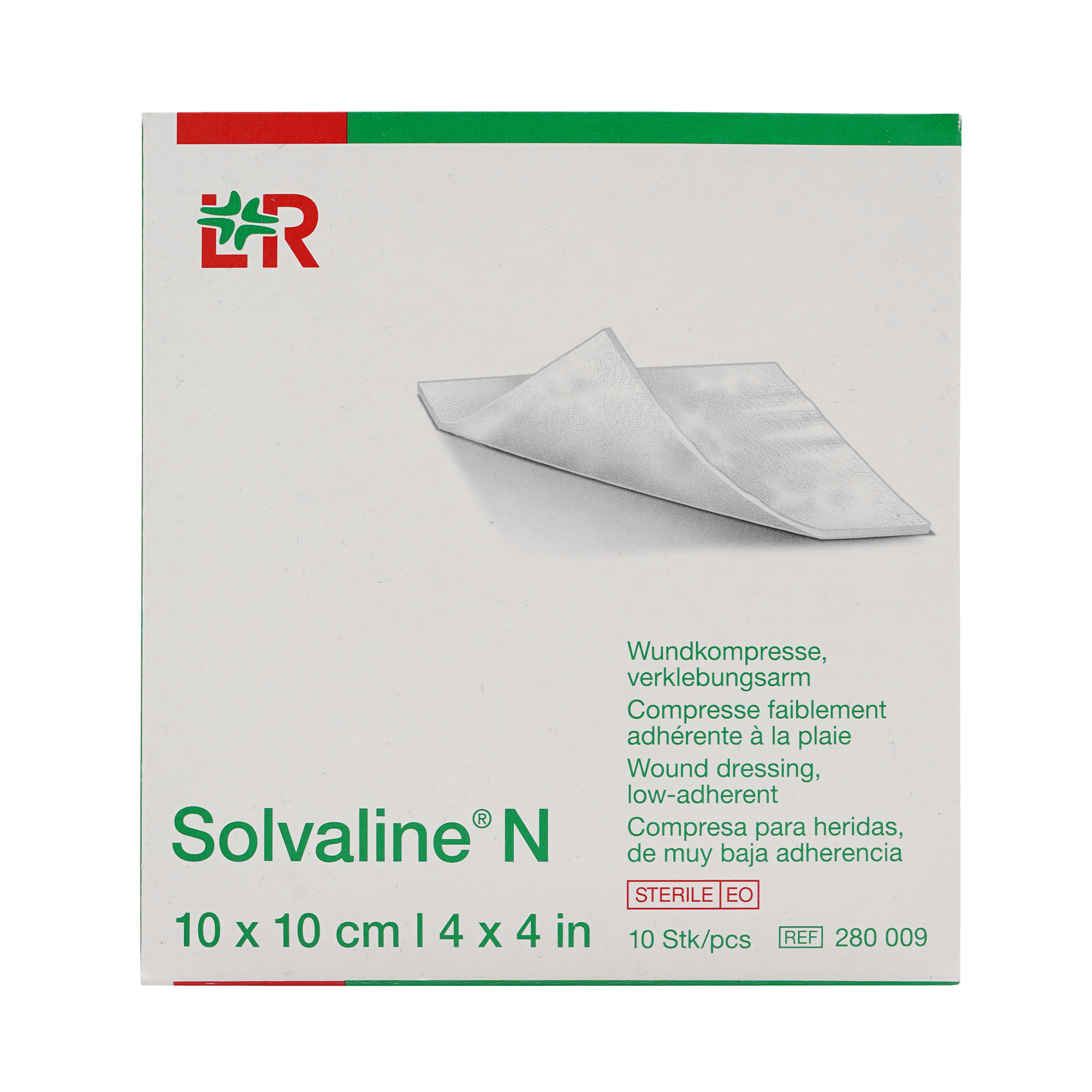 Solvaline N Kompressen 10 x 10 cm steril (10 Stk.)