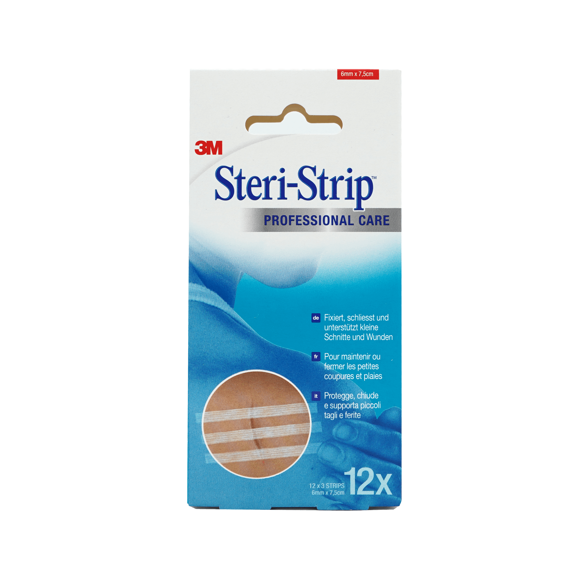 Steri Strip Steril 6 x 75 mm Wundverschlußstreifen (12 x 3 Stk.)
