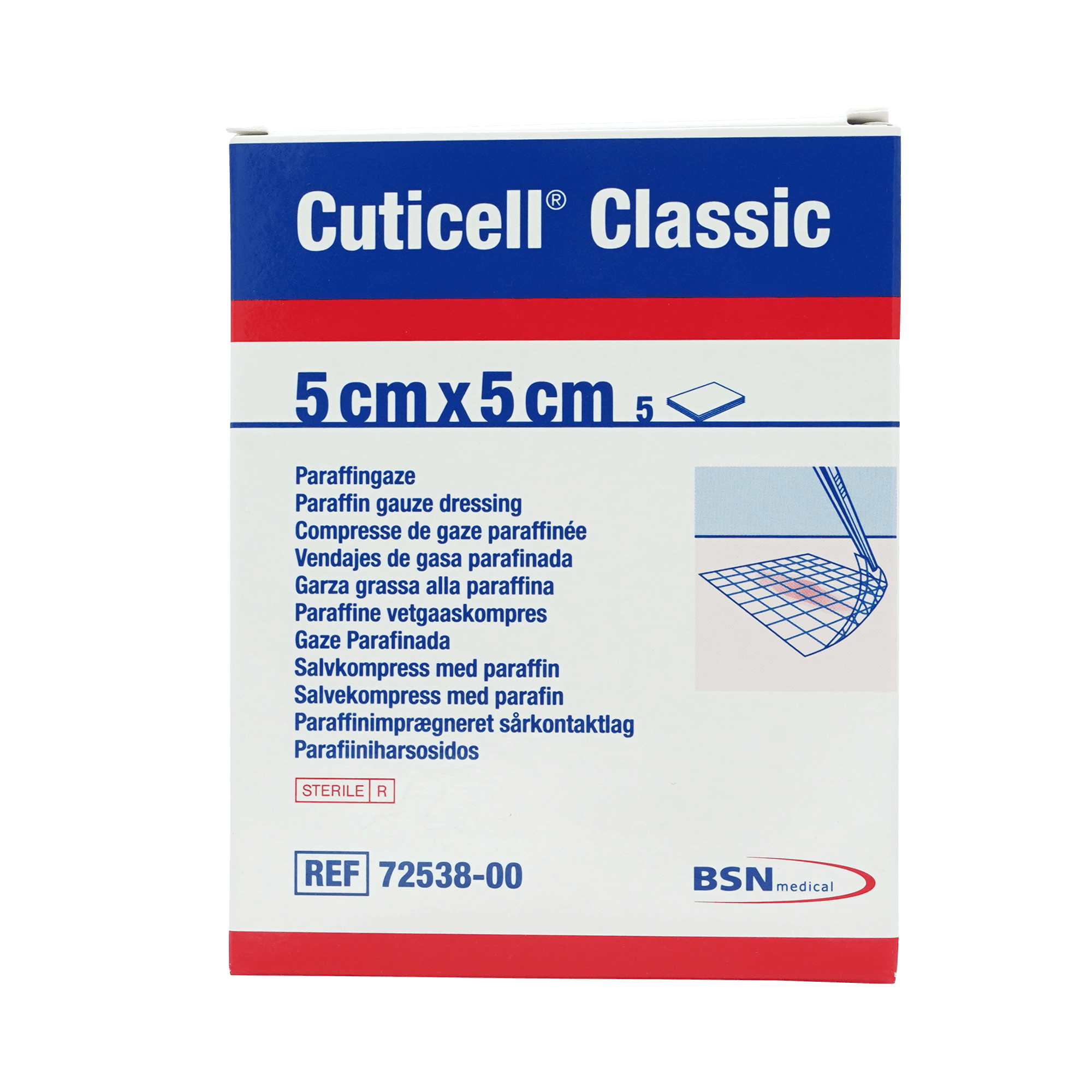 Cuticell Classic Wundgaze 5 x 5 cm (5 Stk.)