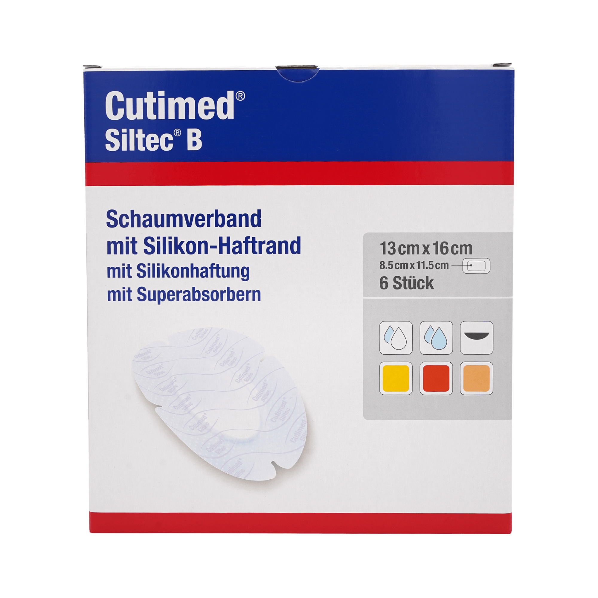 Cutimed® Siltec® B 13x16 cm Schaumverband