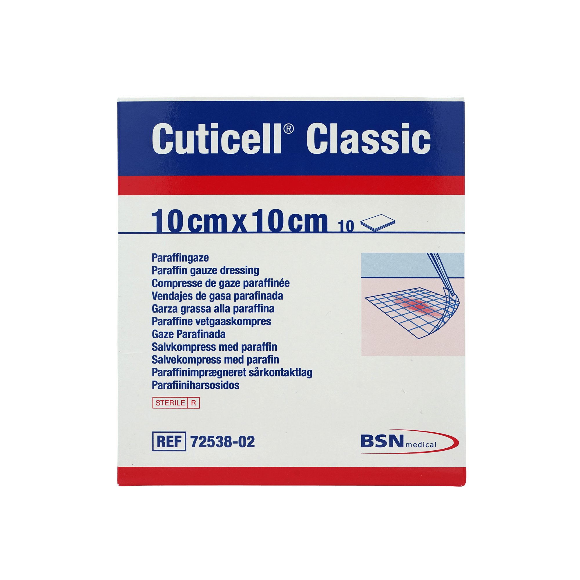 Cuticell Classic Wundgaze 10 x 10 cm (10 Stk.)