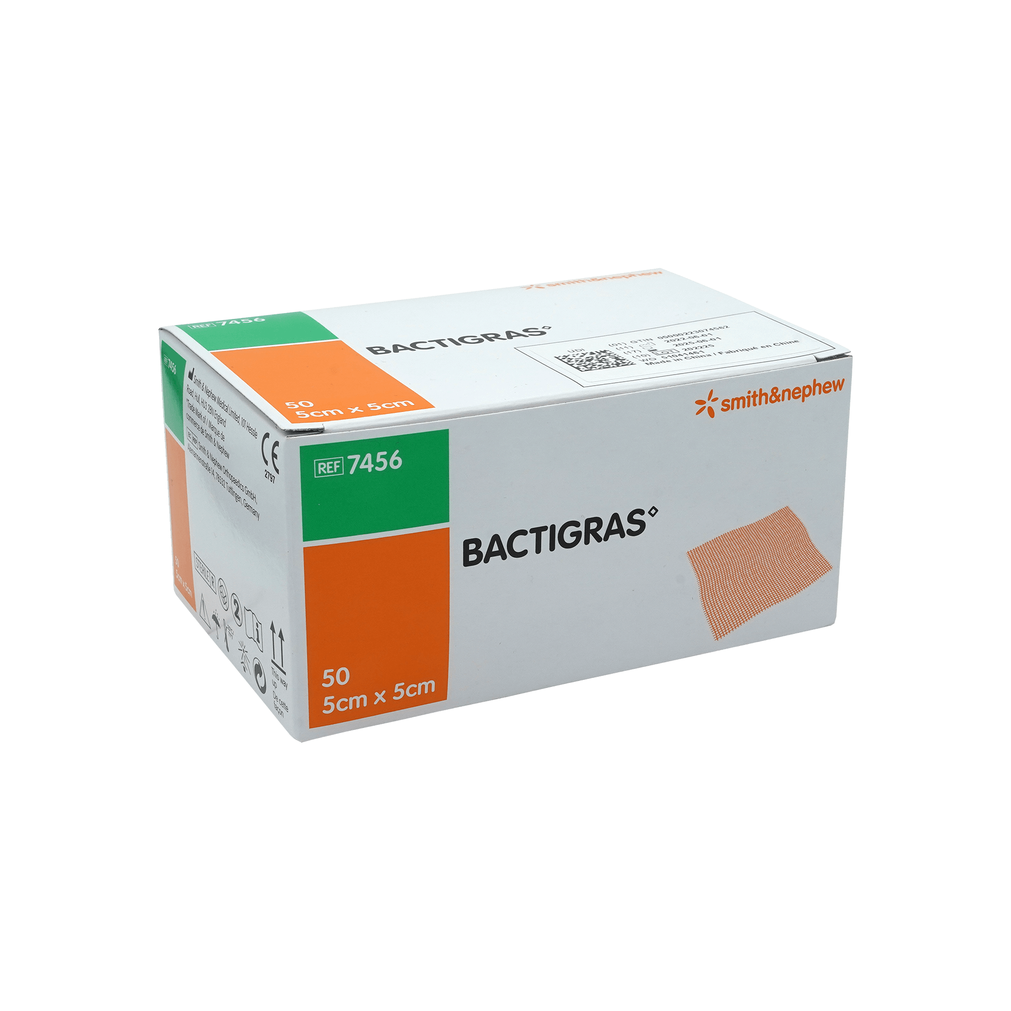 BACTIGRAS Antiseptische Paraffingaze 5 x 5 cm (50 Stk.)
